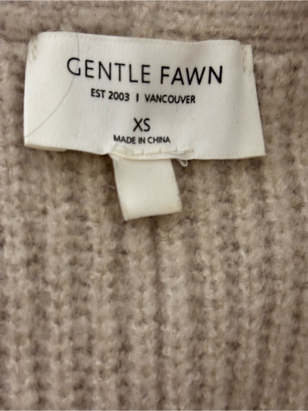 Gentle Fawn Ribbed Cream Open-Front Cardigan - Picture 9 of 9